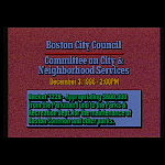 Committee on City and Neighborhood Services hearing video recording