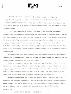 F2M Open Letter (February 16, 1989)