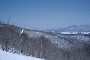 Mt. Greylock from Petersburg Pass Panorama in early spring. Middle image.
