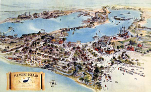 Bird's eye view of Pleasure Island