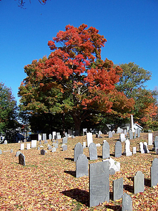 Old Burying Ground, Wakefield, Mass. , in autumn