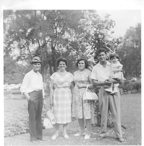 Leite family posing outside