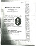 Ford Hall Meetings program, November 13, 1910