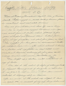 Class of 1893 history letters (1893)