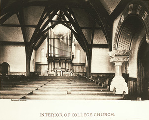 Interior of Stearns Church at Amherst College