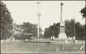 Monument and trolley car