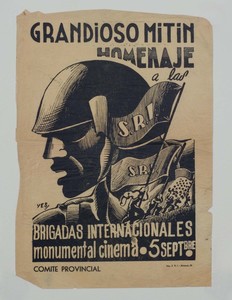 Grandioso mitin homenaje a las Brigadas Internacionales, monumental cinema.