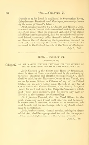 1786 Chap. 0027 An Act Making Further Provision For The Support Of The Several Light Houses In This Commonwealth.