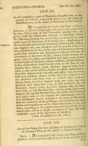 1807 Chap. 0015. An act, annexing a part of Plantation Number One, in the county of Oxford, commonly known by the name of Thomsontown, to the town of Hartford, in said county.