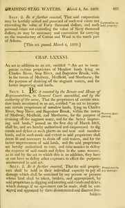 1808 Chap. 0086. An Act In Addition To An Act, Entitled "An Act To Incorporate Certain Proprietors Of Meadow Lands Lying On Charles River, Stop River, And Bogestow Brook, Within The Towns Of Medway, Medfield, And Sherburne, For The Purpose Of Draining Off The Stagnant Waters, And For Better Improving Said Lands.