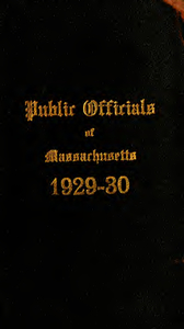 Public officials of Massachusetts (1929-1930)