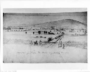 Emmettsburg, Maryland - General Meade's Army pursuing General Lee