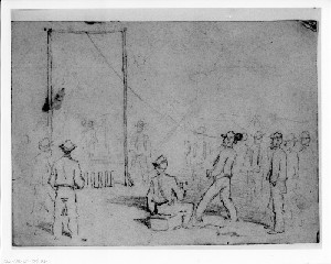 Camp Sketches: Soldiers Playing at Ten Pins (Siege of Petersburg)