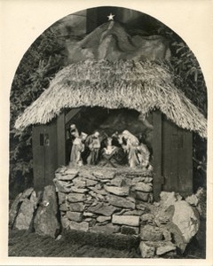 Saint Mary's Hall exterior: manger scene