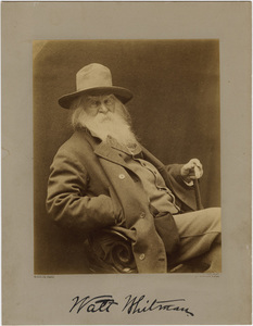 Walt Whitman, three-quarter length portrait, seated, 1887