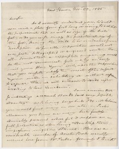 Benjamin Silliman letter to Edward Hitchcock, 1835 November 23