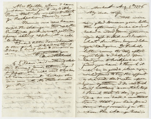 Edward Hitchcock letter to Orra White Hitchcock, 1856 August 5