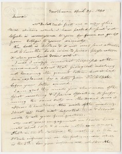 Benjamin Silliman letter to Edward Hitchcock, 1840 April 29