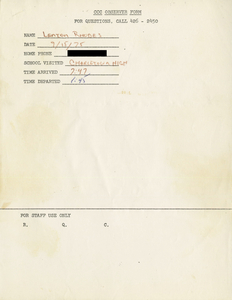 Citywide Coordinating Council daily monitoring report for Charlestown High School by Lenton D. Rhodes, 1975 September 15
