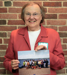 Mildred Worthley at the Sharon Mass. Memories Road Show