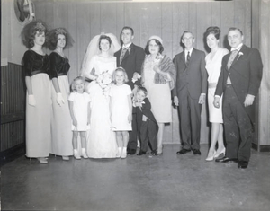 Wedding day of Bill Durkee and Mary Anne Mulhane