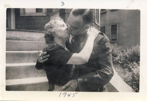 Leo R. Albert arriving home from Europe