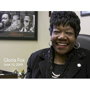 Sound recording of interview with Gloria Fox, June 10, 2009