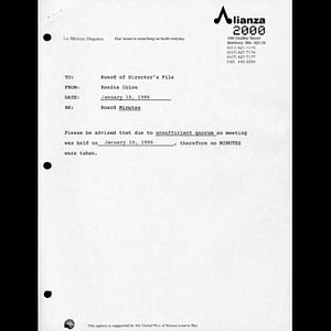 Meeting materials for January 1990