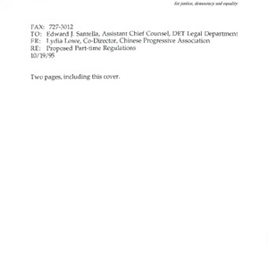 General information and correspondence pertaining to the Department of Employment and Training of the Commonwealth of Massachusetts