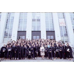 School of Law graduates outside Ell Hall