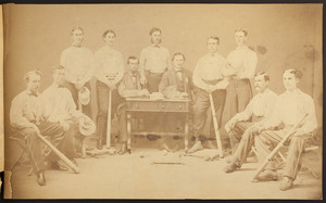 Group portrait of the Lowell Baseball Club of Boston, 1866