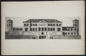 La Leopolda, rear elevation architectural drawing, 1929