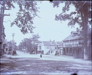 Main street with Hotel Derham, East Douglas, Mass.