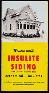 Renew with Insulite Siding with genuine Graylite Base, Insulite, 500 Baker Arcade Bldg., Minneapolis, Minnesota, undated