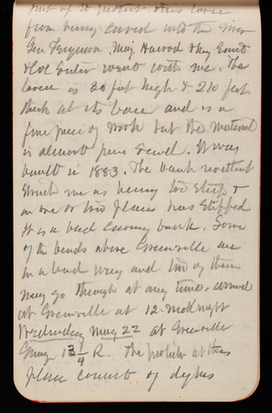 Thomas Lincoln Casey Notebook, April 1888-May 1889, 89, put up to protect this levee