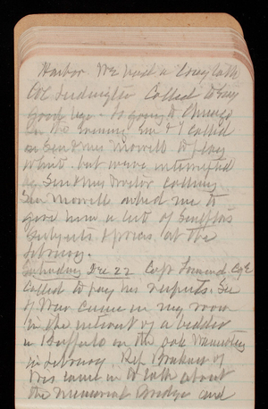 Thomas Lincoln Casey Notebook, November 1894-March 1895, 053, Harbor. We had a long talk