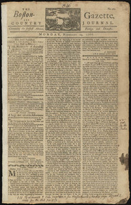 The Boston-Gazette, and Country Journal, 24 February 1766 (includes supplement)