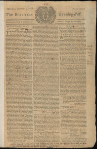 The Boston Evening-Post, 5 September 1768