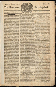The Boston Evening-Post, 1 January 1770