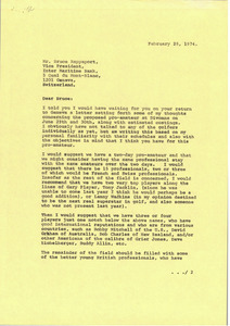 Letter from Mark H. McCormack to Bruce Rappaport