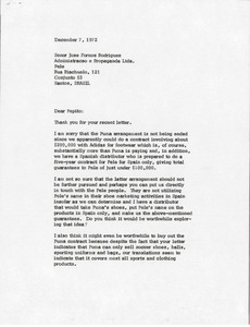Letter from Mark H. McCormack to Jose Fornos Rodriguez