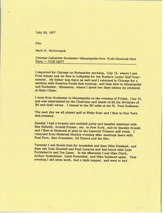 Memorandum from Mark H. McCormack to file