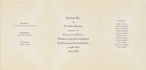 Invitation for New Salem Academy 1943 commencement ceremonies