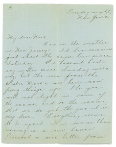 Letter from Letitia Crane to Frank F. Newth