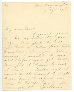 Letter from Letitia Crane to Frank F. Newth