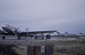 DC-3 at landing strip
