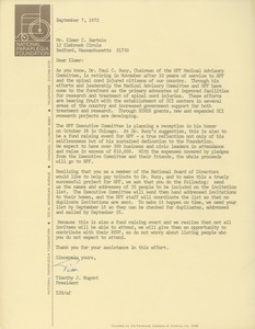 Letter from Timothy J. Nugent to Elmer C. Bartels