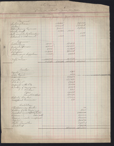 Balance sheet for The Crisis for June