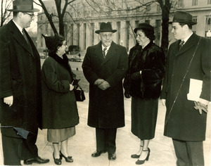W. E. B. Du Bois with fellow defendants during trial in Washington, D.C.