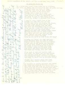 Letter and poem from William Mandel to W. E. B. Du Bois